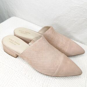 Cole Haan "Palma" pointed toe suede mules